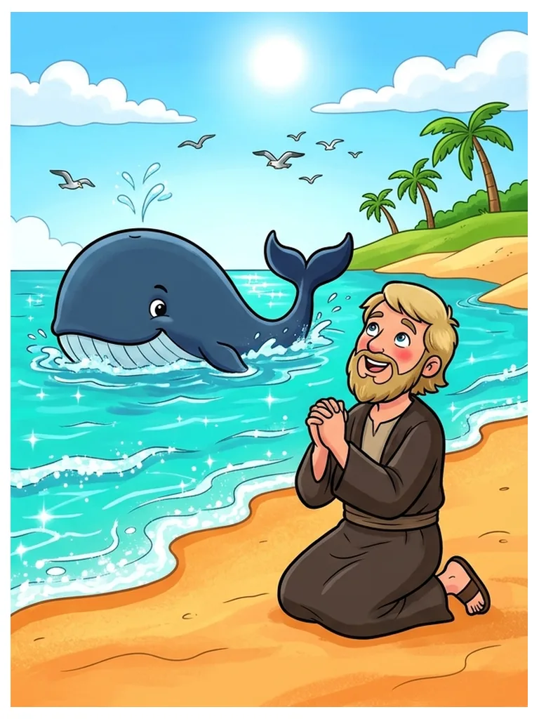 Color reference of Jonah's Grateful Prayer on Shore