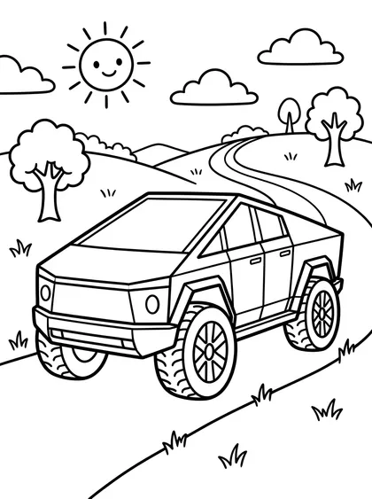 Easy Cars for Kids Coloring Pages — Printable Easy Cars for Kids Car ...