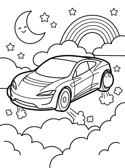 Easy Cars for Kids Coloring Pages — Printable Easy Cars for Kids Car ...