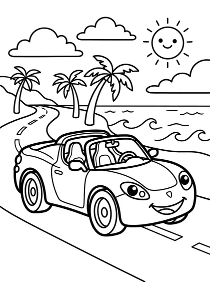 Easy Cars for Kids Coloring Pages — Printable Easy Cars for Kids Car ...