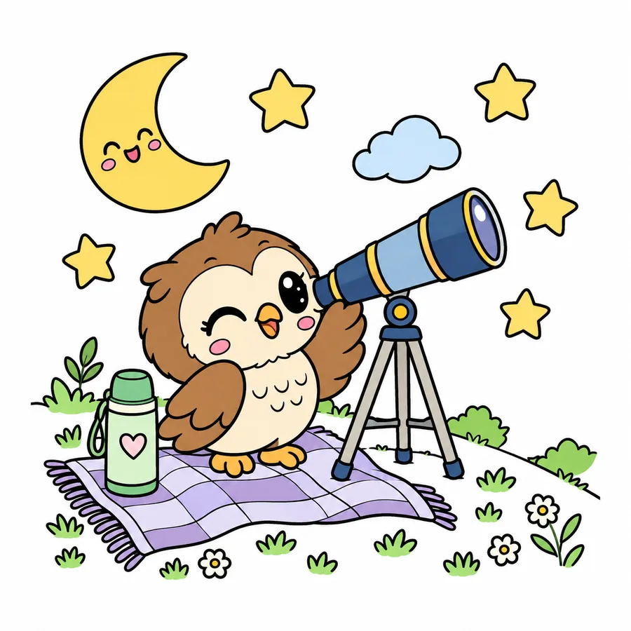 부엉이 별 관찰 컬러 참고본