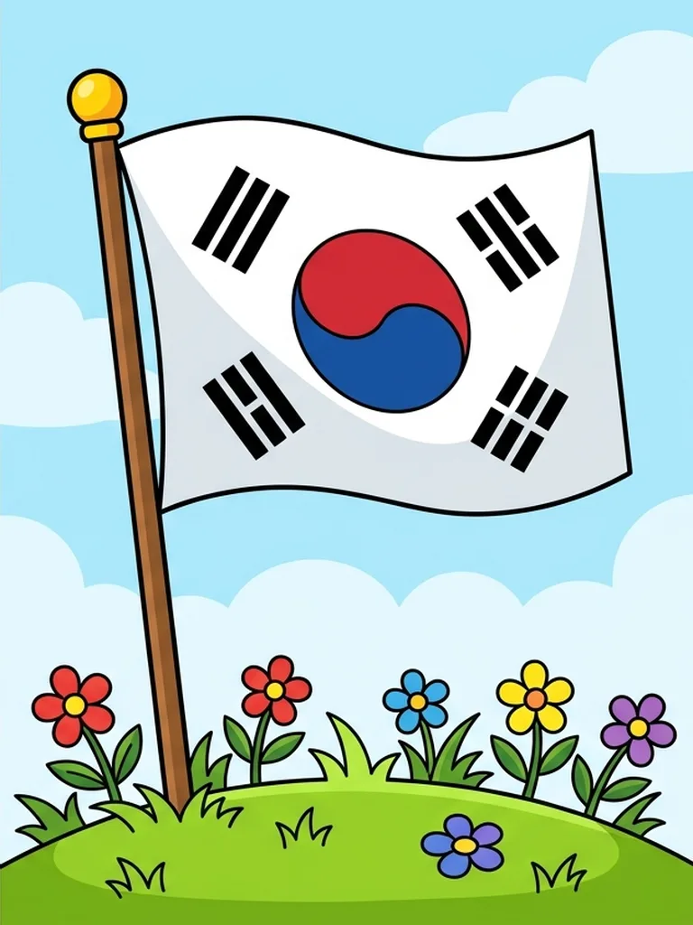 대한민국 국기(태극기) 컬러 참고본