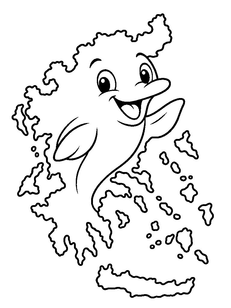 Dibujo en blanco y negro de mapa animal de Grecia para colorear